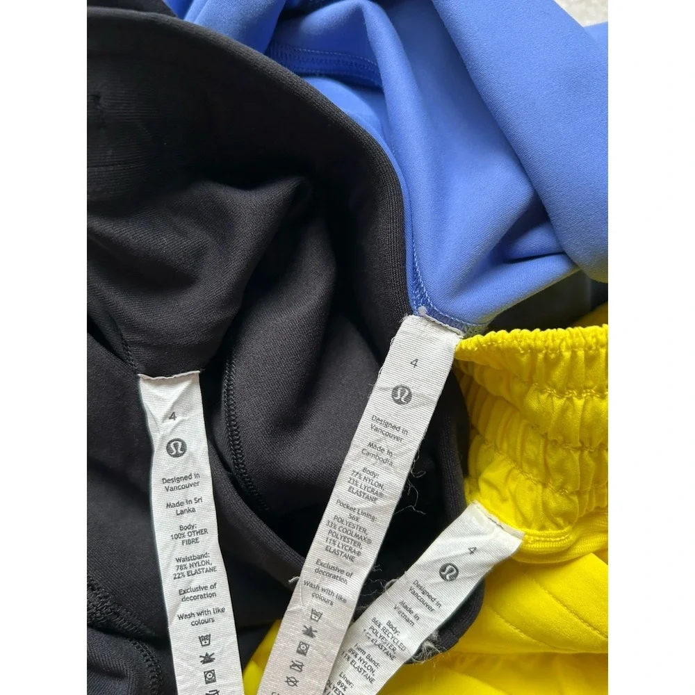 Lululemon Women's Size 4 6 Piece Athletic Clothing Lot Leggings Shorts Tops Tank